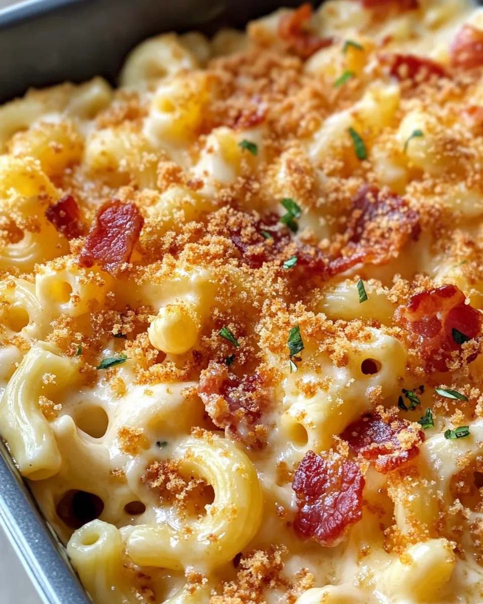 Easy Creamy Bacon Mac and Cheese Pasta recipe photo