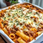 Homemade Creamy Baked Ziti with Meat Sauce recipe photo