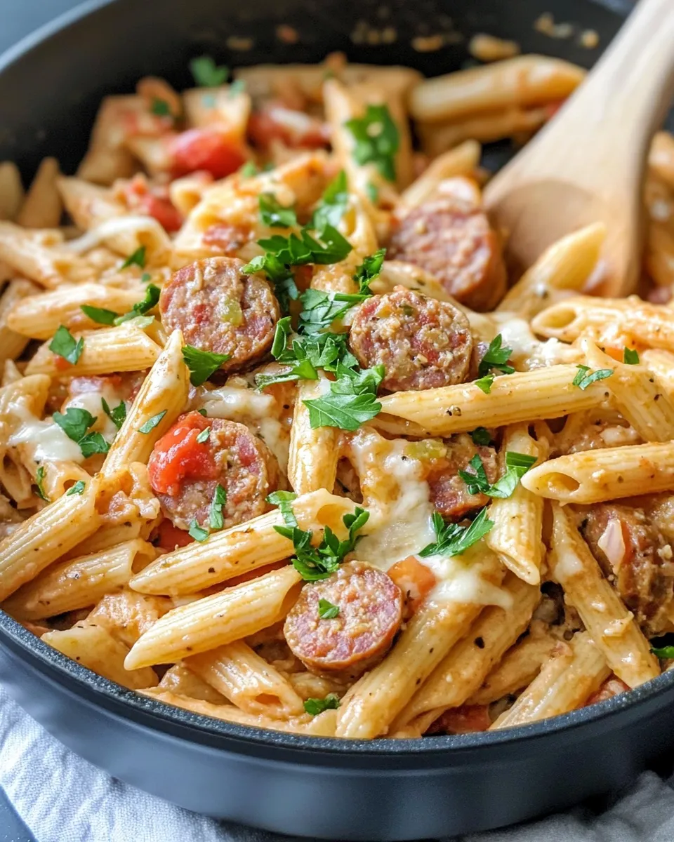 Classic Creamy Cajun Sausage Pasta (One Pot) dish photo