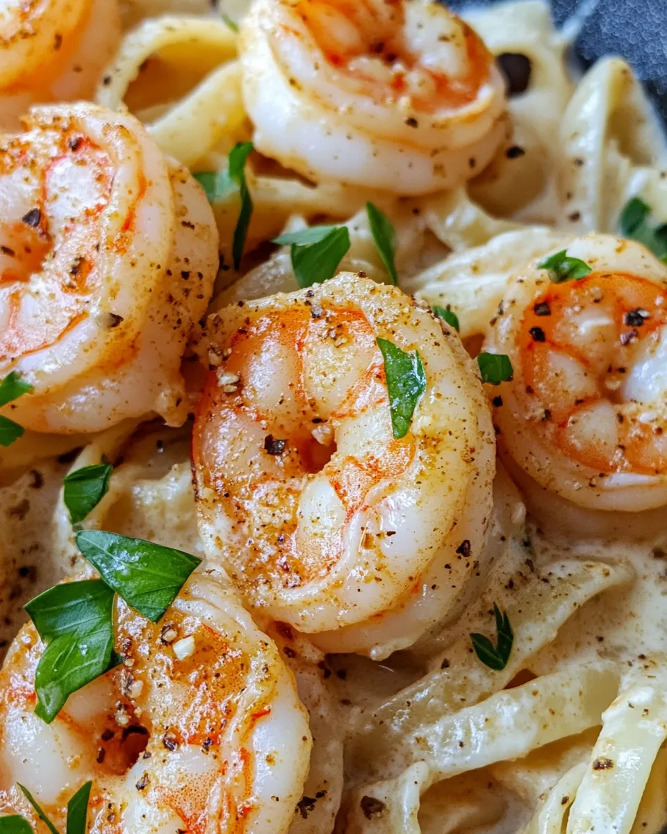 Classic Creamy Cajun Shrimp Alfredo Pasta image