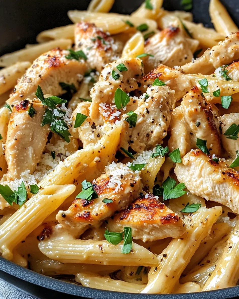 Delicious Creamy Garlic Chicken Penne dish photo