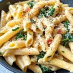 Homemade Creamy Garlic Spinach Penne in 20 Minutes recipe photo