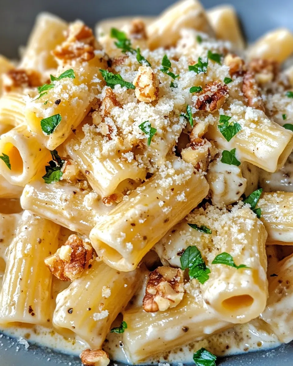 Homemade Creamy Gorgonzola Walnut Pasta recipe photo