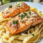 Homemade Creamy Lemon Butter Salmon Pasta recipe photo