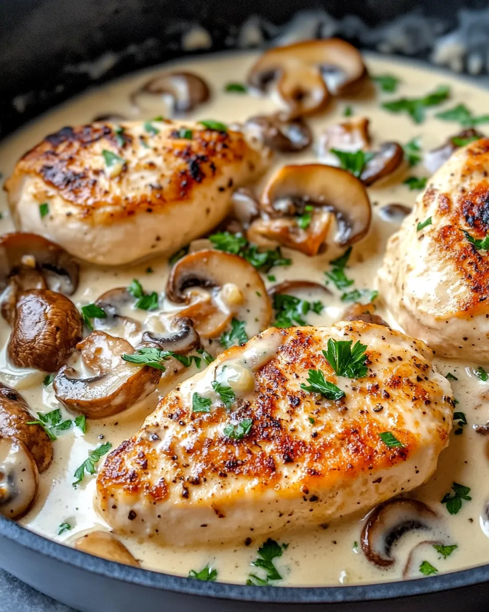 Classic Creamy Mushroom Chicken Skillet image