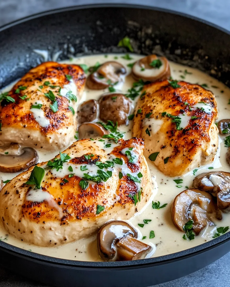Easy Creamy Mushroom Chicken Skillet recipe image