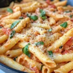 Homemade Creamy Parmesan Tomato Pasta Skillet photo