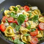 Homemade Creamy Pesto Tortellini Skillet photo