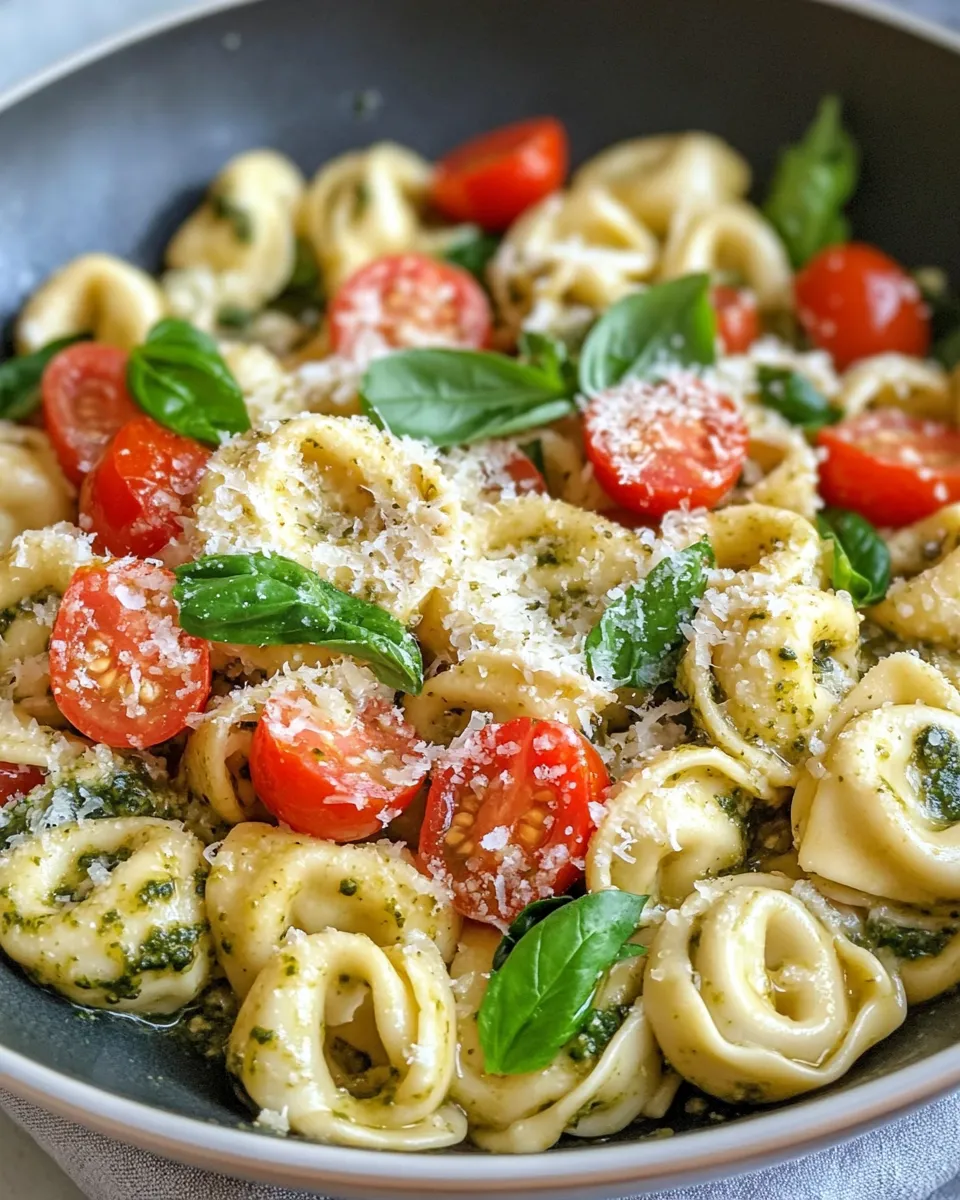 Classic Creamy Pesto Tortellini Skillet image