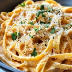 Homemade Creamy Pumpkin Alfredo Pasta photo