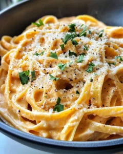 Homemade Creamy Pumpkin Alfredo Pasta photo