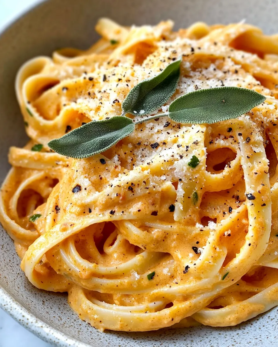 Classic Creamy Pumpkin Sage Pasta dish photo