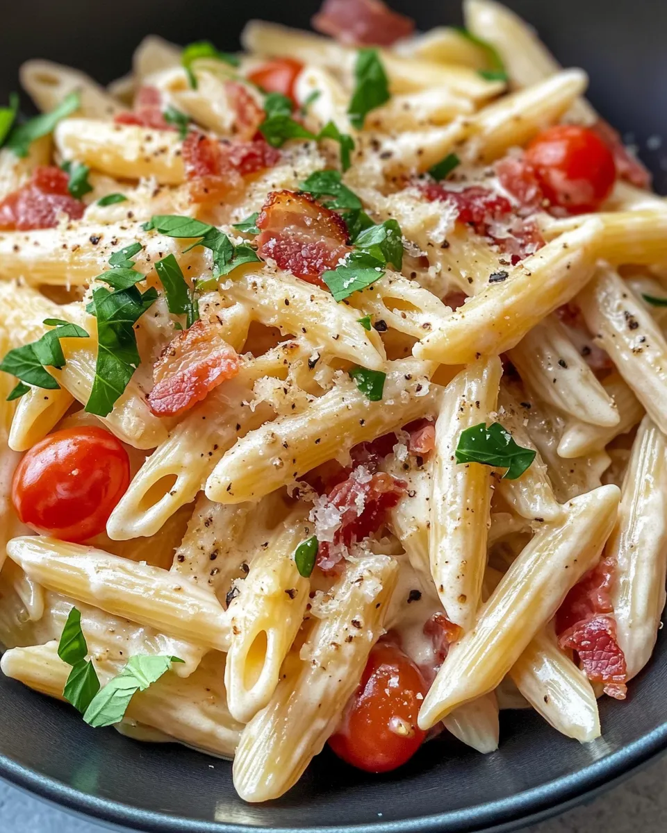 Classic Creamy Ranch Bacon Penne Pasta image