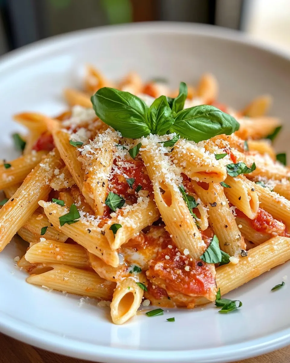 Homemade Creamy Roasted Red Pepper Penne recipe photo