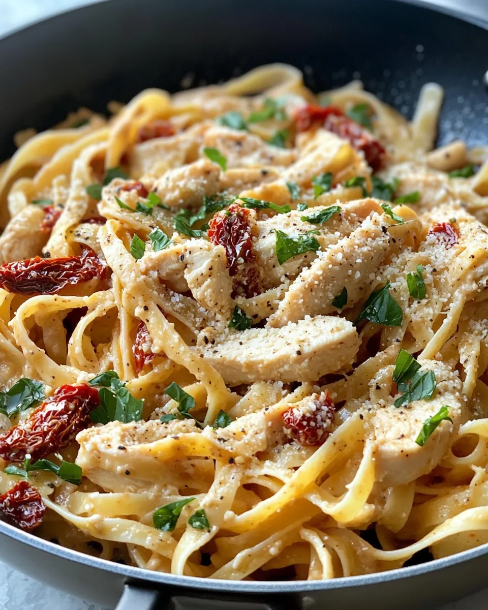 Homemade Creamy Sun-Dried Tomato Chicken Pasta recipe photo