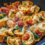 Homemade Creamy Sun-Dried Tomato Tortellini recipe photo