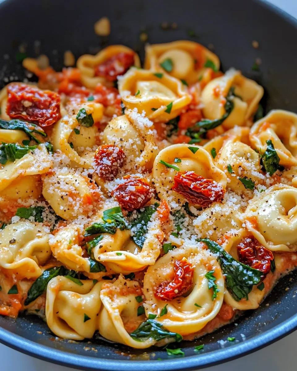 Homemade Creamy Sun-Dried Tomato Tortellini recipe photo