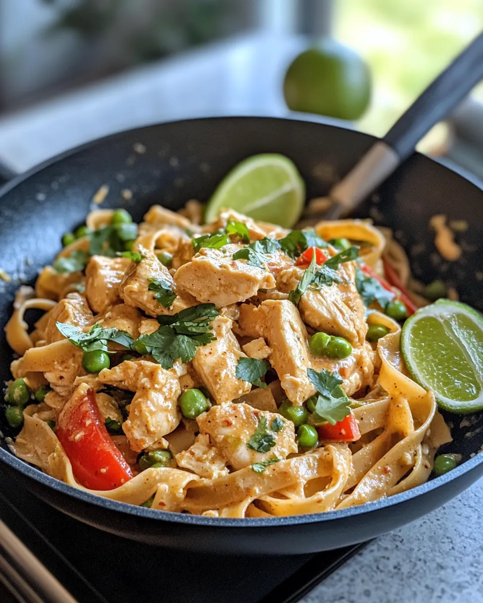 Classic Creamy Thai Coconut Curry Pasta dish photo