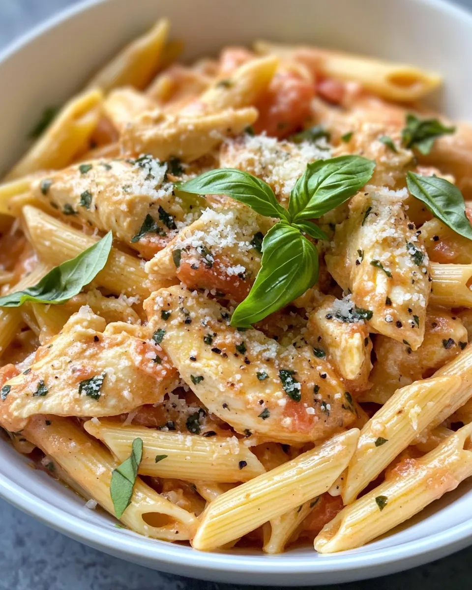 Easy Creamy Tomato Basil Chicken Pasta recipe photo