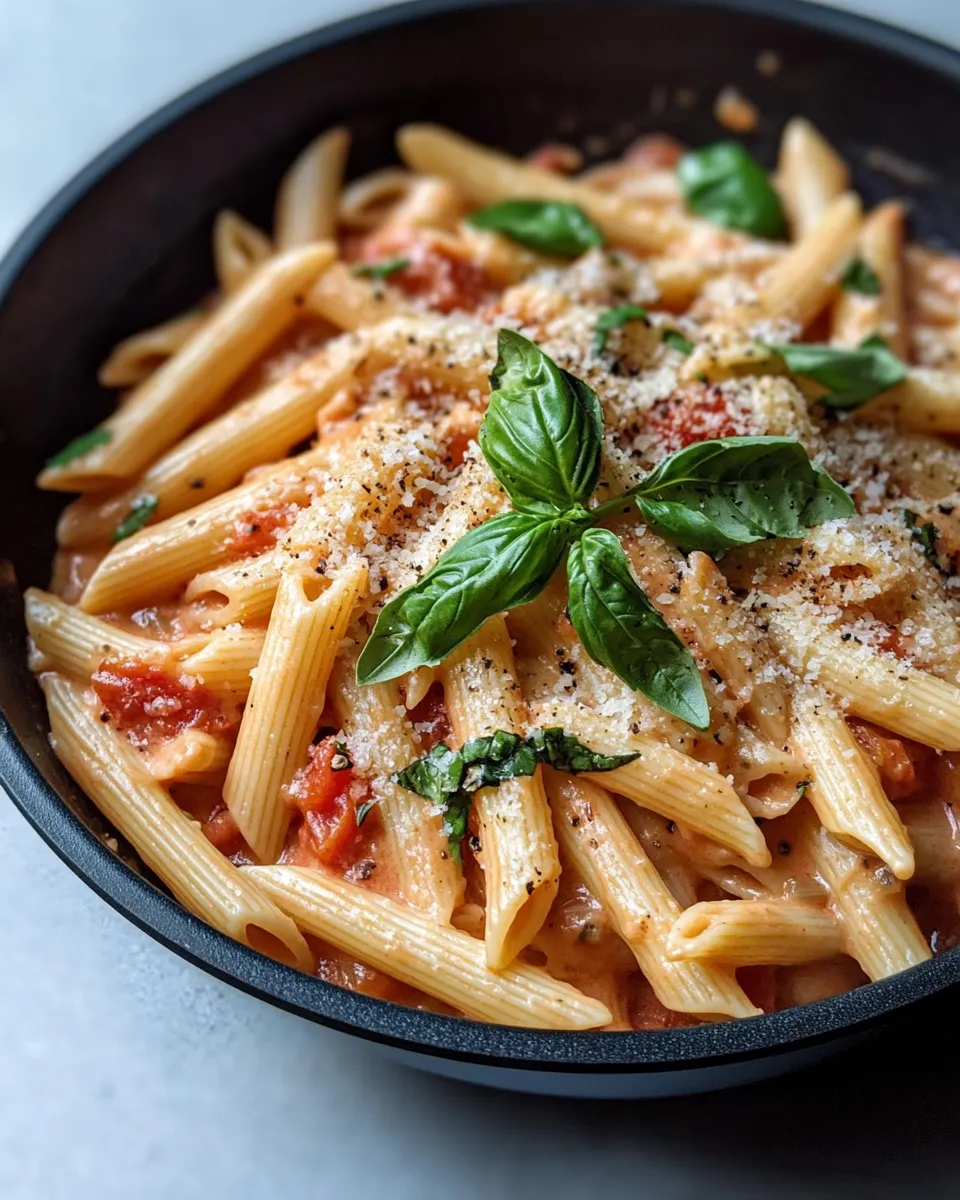 Classic Creamy Tomato Basil Penne Skillet image