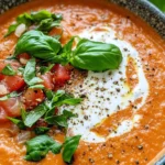 Homemade Creamy Tomato Basil Soup recipe photo
