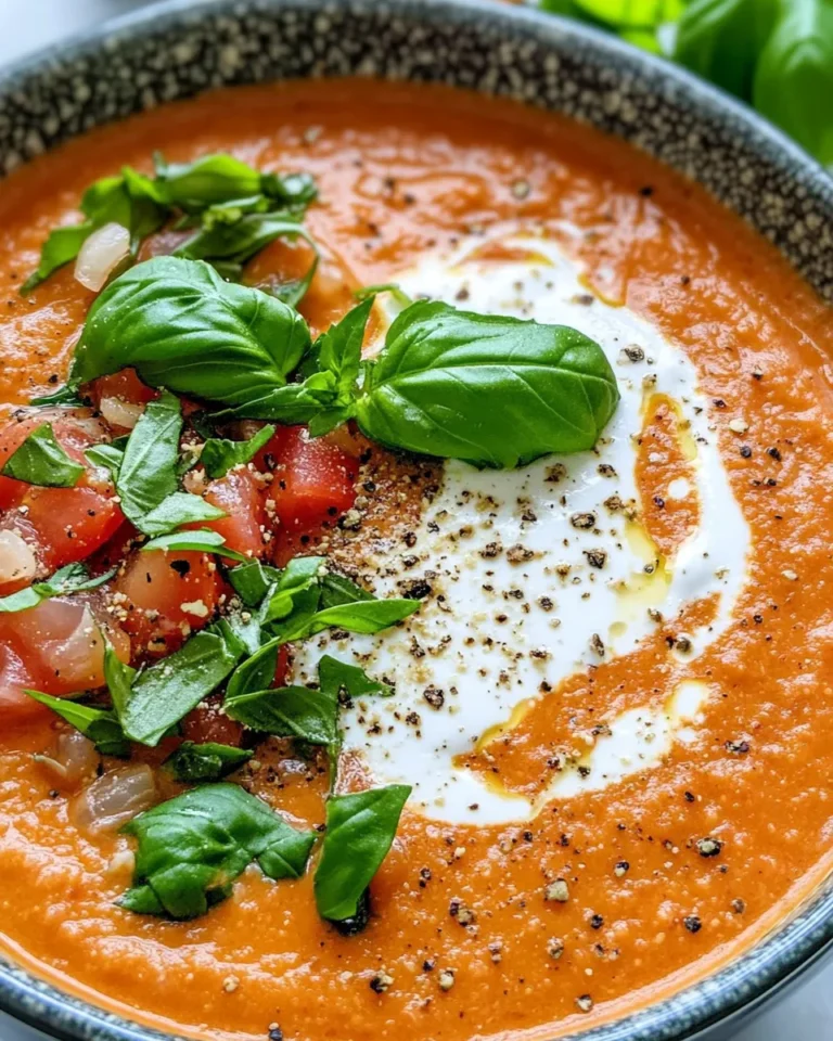 Homemade Creamy Tomato Basil Soup recipe photo