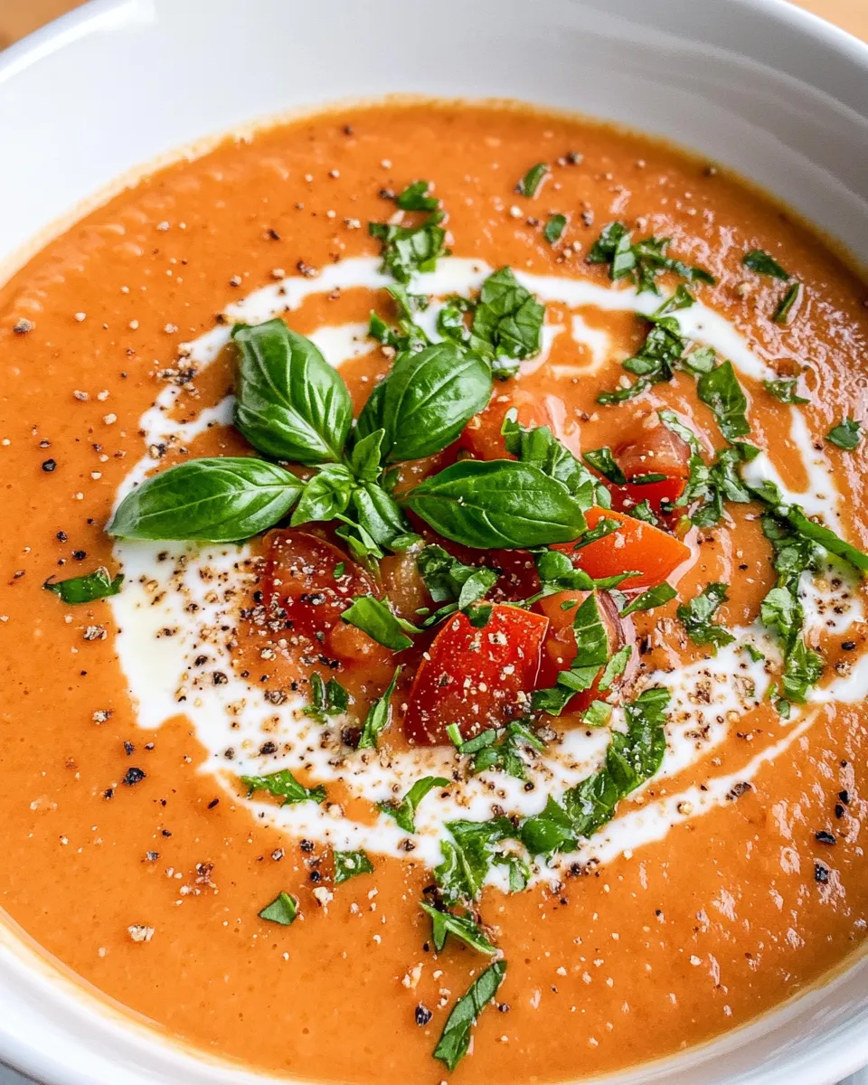 Classic Creamy Tomato Basil Soup dish photo