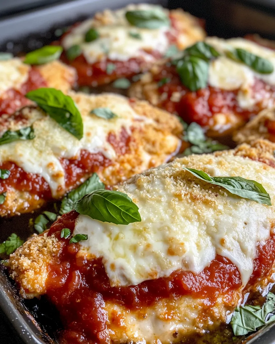 Easy Crispy Chicken Parmesan food shot