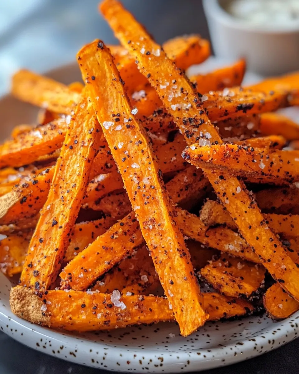 Easy Crispy Sweet Potato Fries food shot