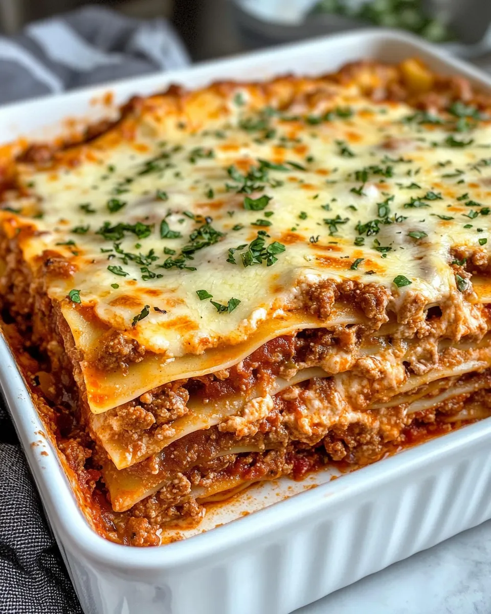 Classic Deep Dish Lasagna dish photo