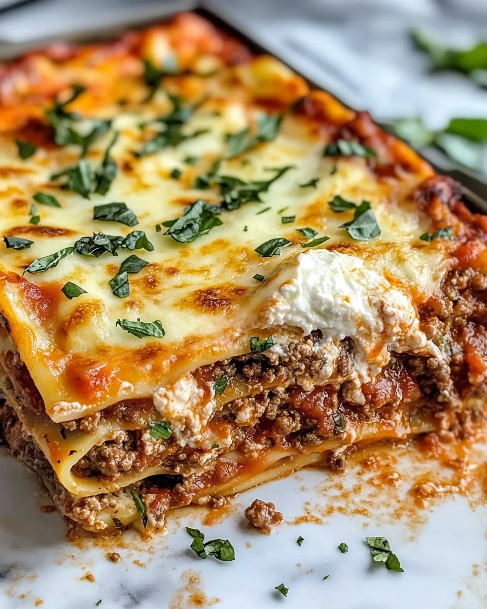 Delicious Deep Dish Lasagna image