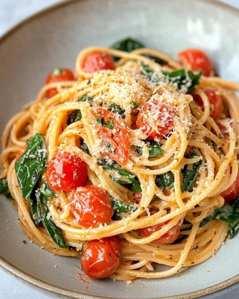 Homemade Delicious Spinach Tomato Pasta recipe photo