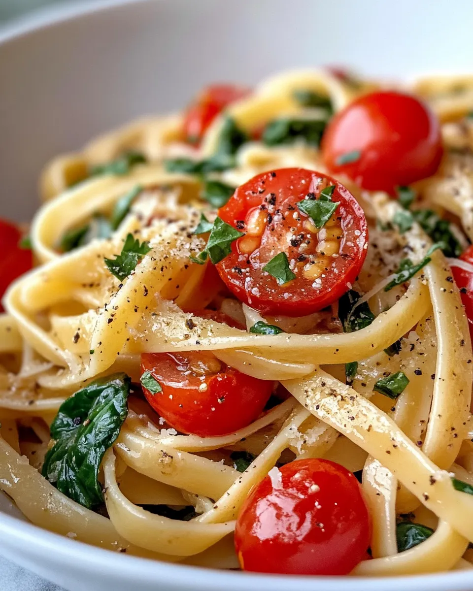 Classic Delicious Spinach Tomato Pasta dish photo