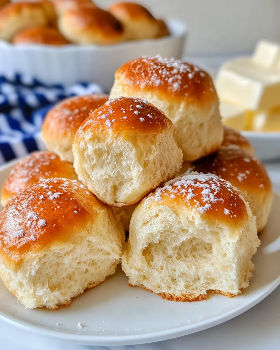 Delicious Dinner Rolls with Butter dish photo