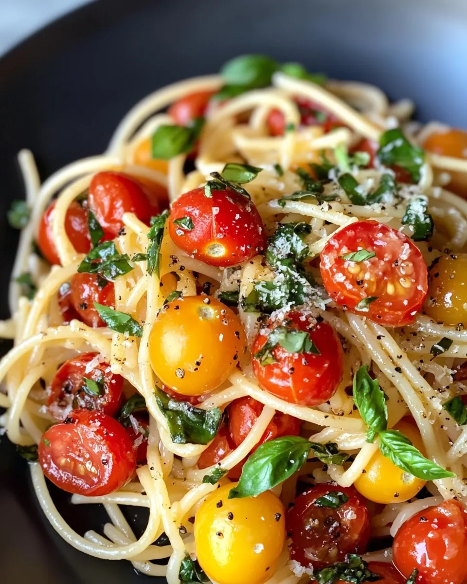 Quick Easy 3-Ingredient Tomato Basil Pasta image