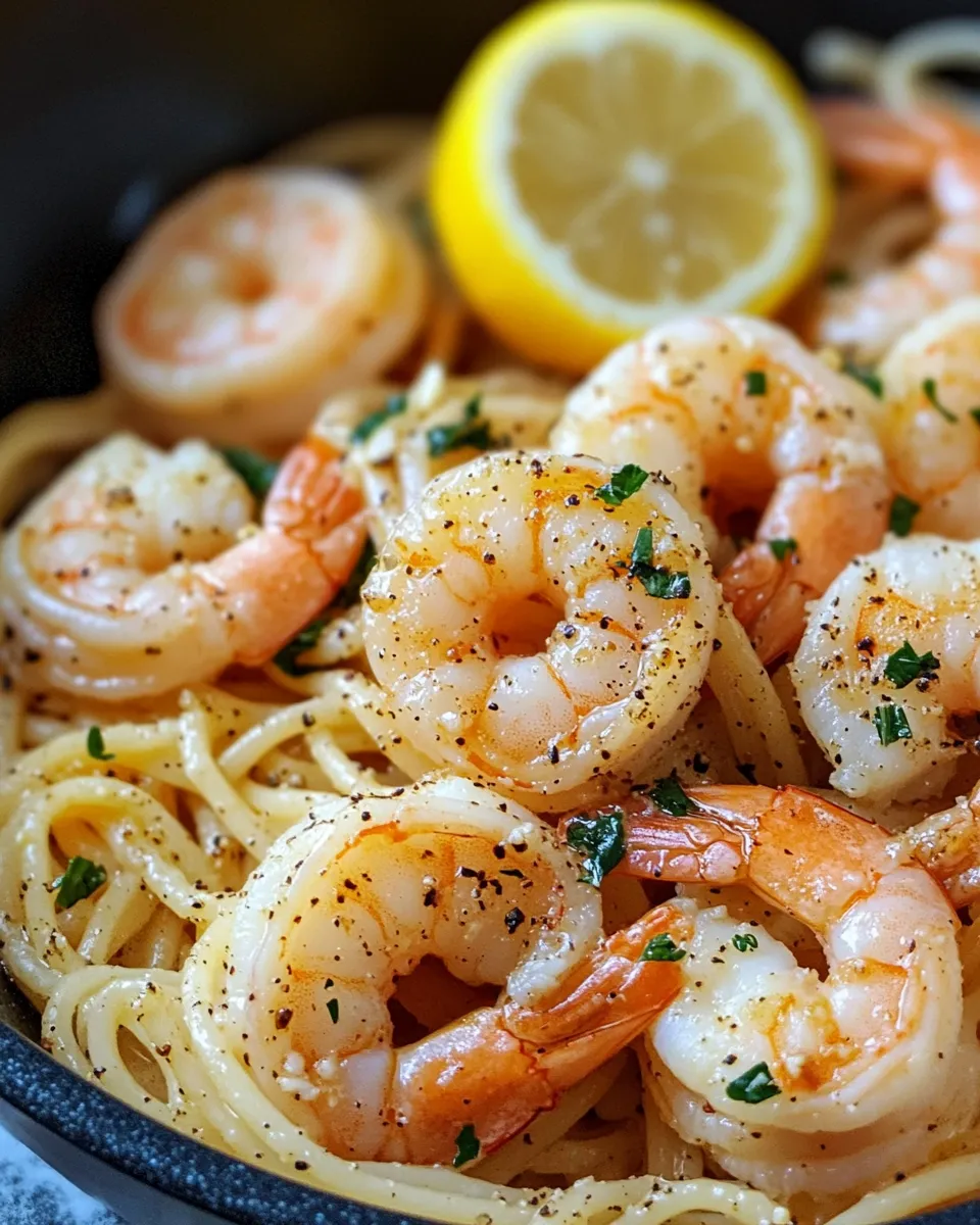Homemade Easy Lemon Butter Shrimp Pasta photo