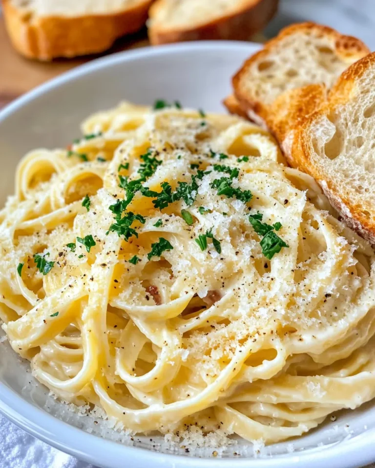 Homemade Garlic Bread Alfredo Pasta recipe photo