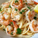 Homemade Garlic Butter Shrimp Linguine photo