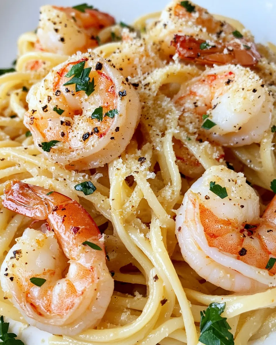 Classic Garlic Butter Shrimp Linguine image