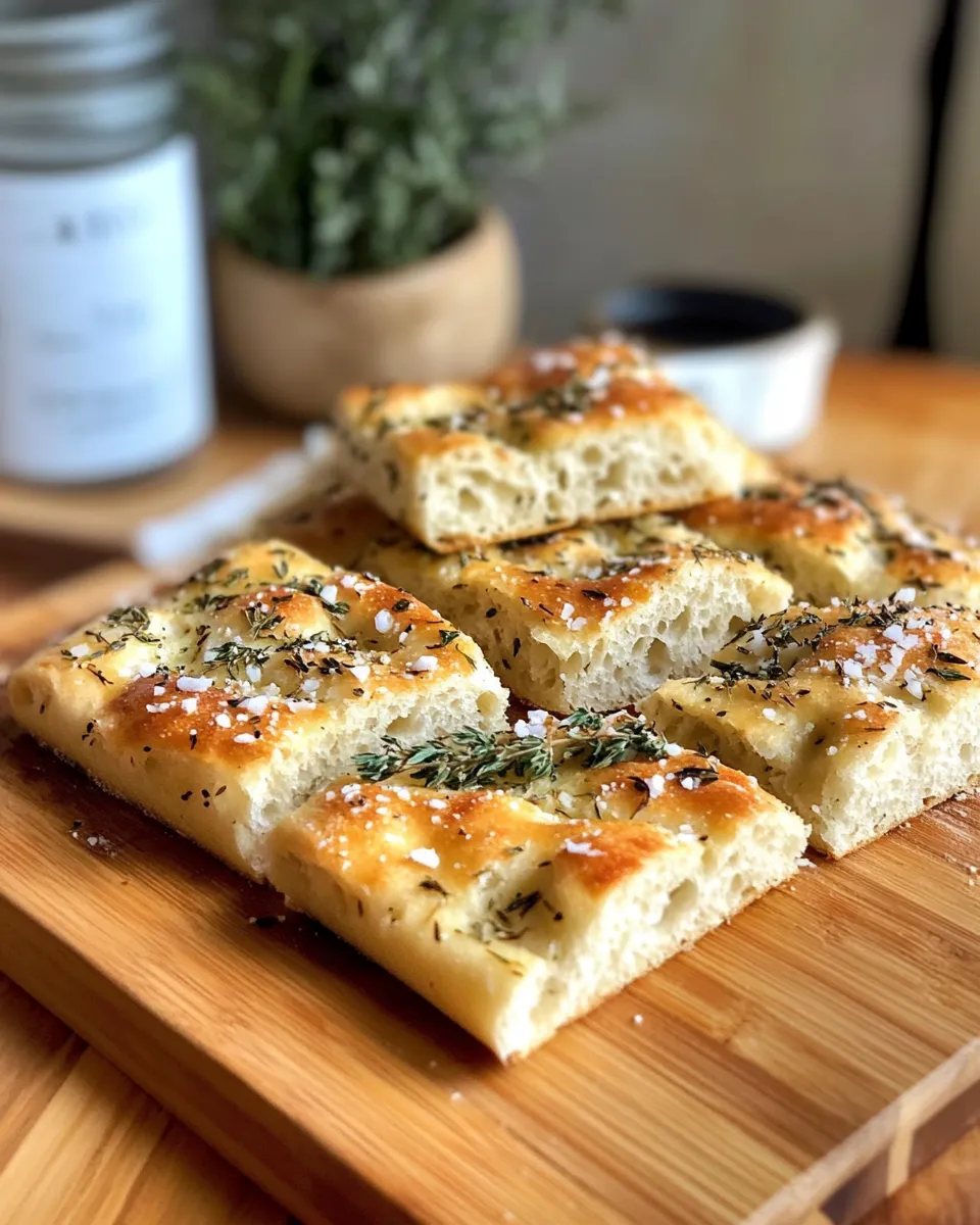 Homemade Garlic Herb Focaccia photo