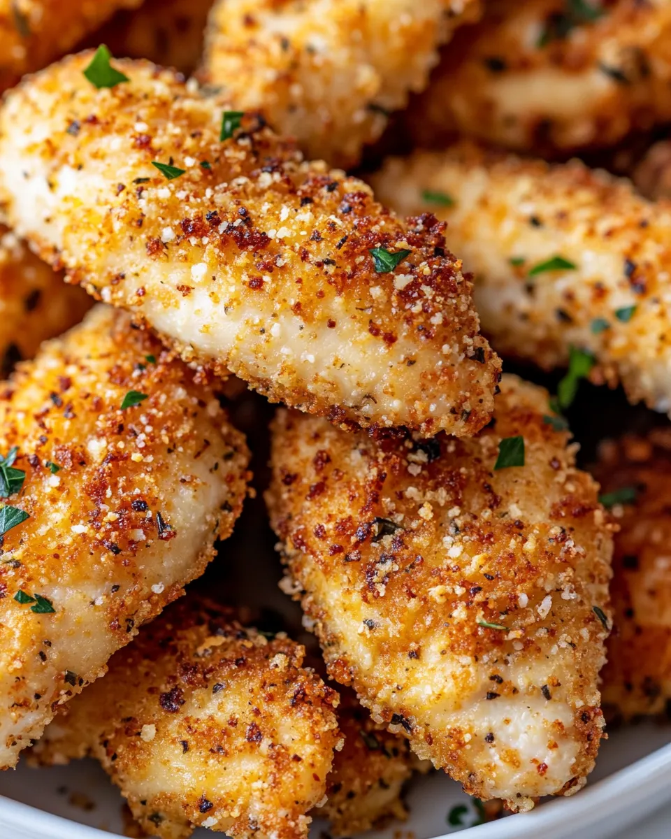 Easy Garlic Parmesan Chicken Tenders recipe image