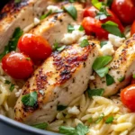 Homemade Greek Lemon Chicken Orzo Pasta recipe photo