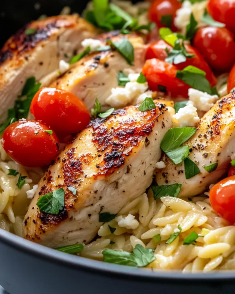 Homemade Greek Lemon Chicken Orzo Pasta recipe photo