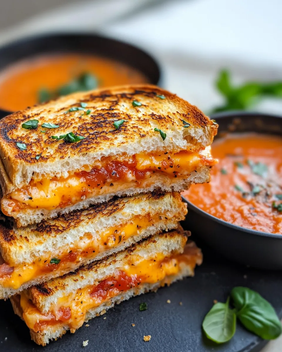 Homemade Grilled Cheese Tomato Soup recipe photo