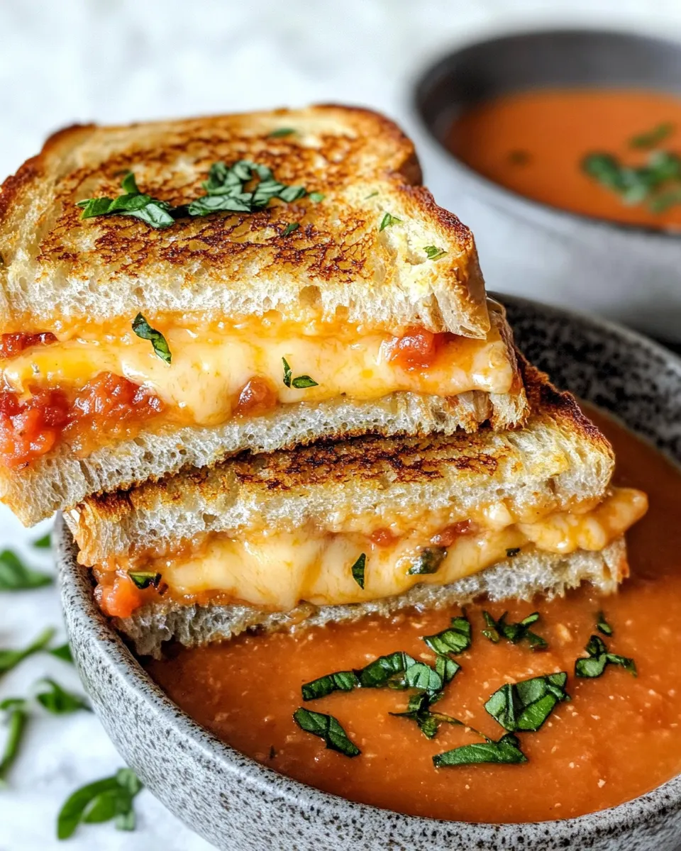 Classic Grilled Cheese Tomato Soup dish photo