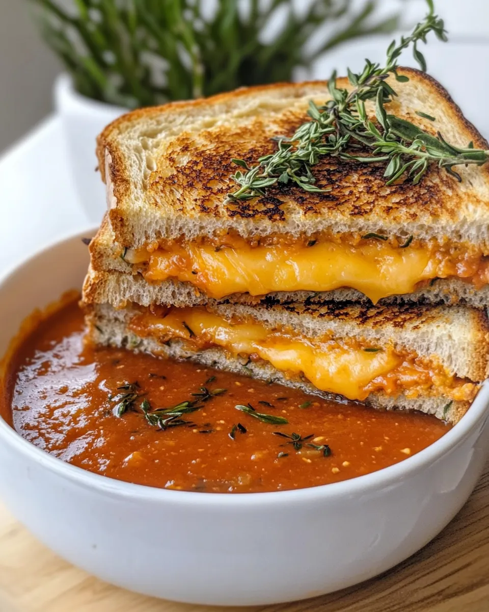 Delicious Grilled Cheese Tomato Soup image