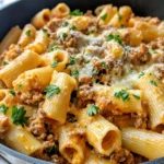 Homemade Ground Beef Creamy Shells Pasta photo