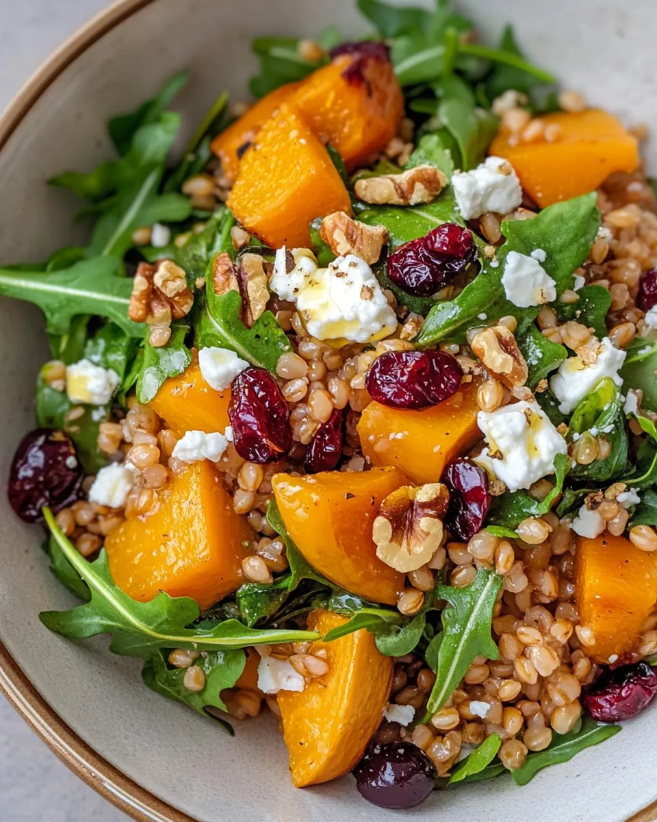 Delicious Harvest Farro Butternut Salad dish photo