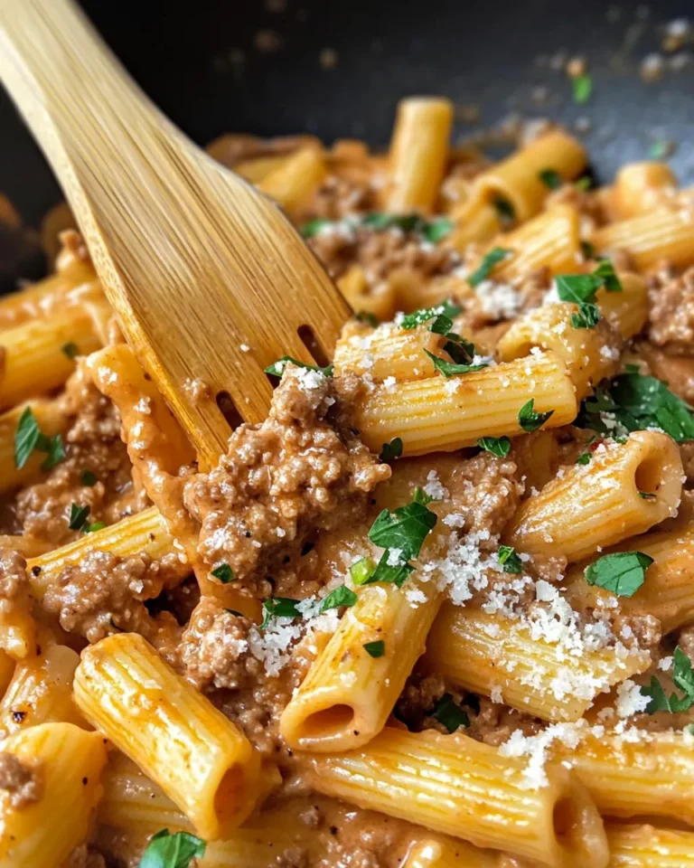 Homemade High Protein Creamy Beef Pasta photo