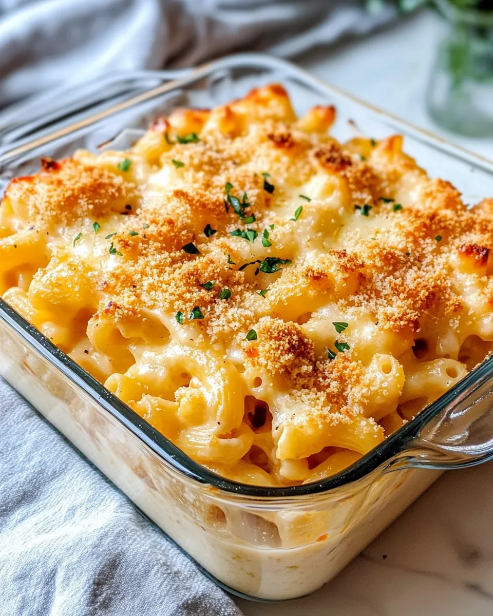 Easy Holiday Baked Macaroni Pasta plate image